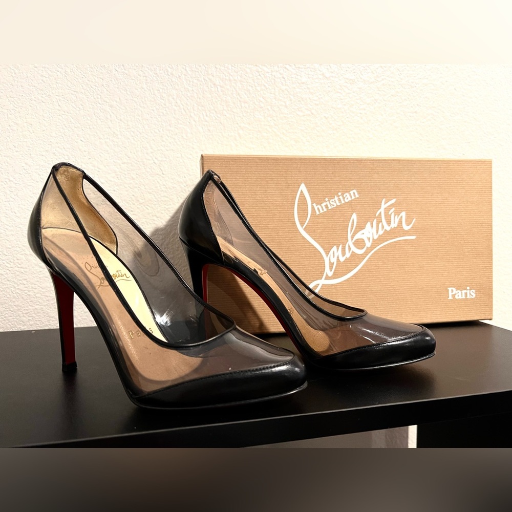 Christian Louboutin Heels w/ clear PVC
